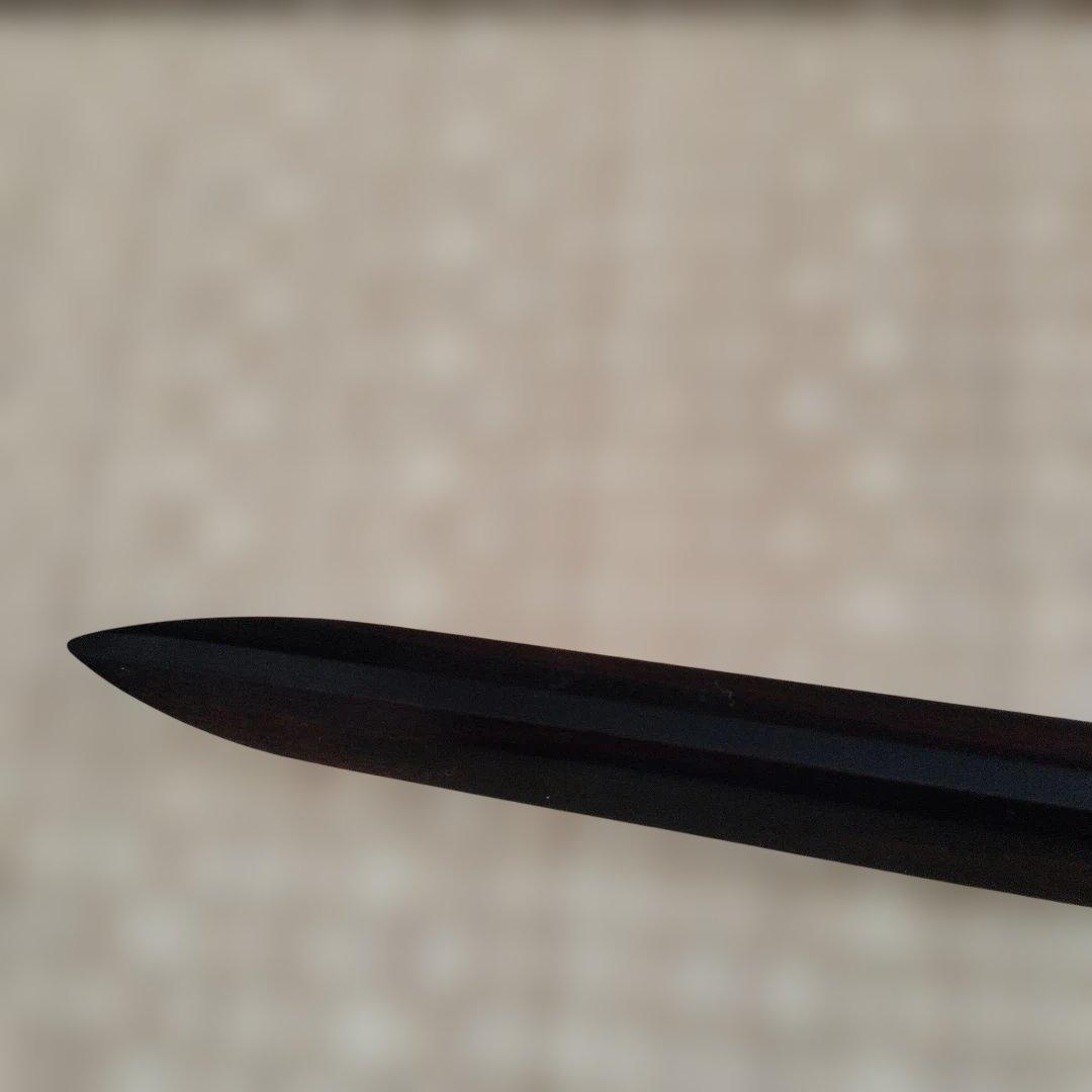 ぜろまる　本黒檀木刀100cm、本黒檀脇差55cm 台座無