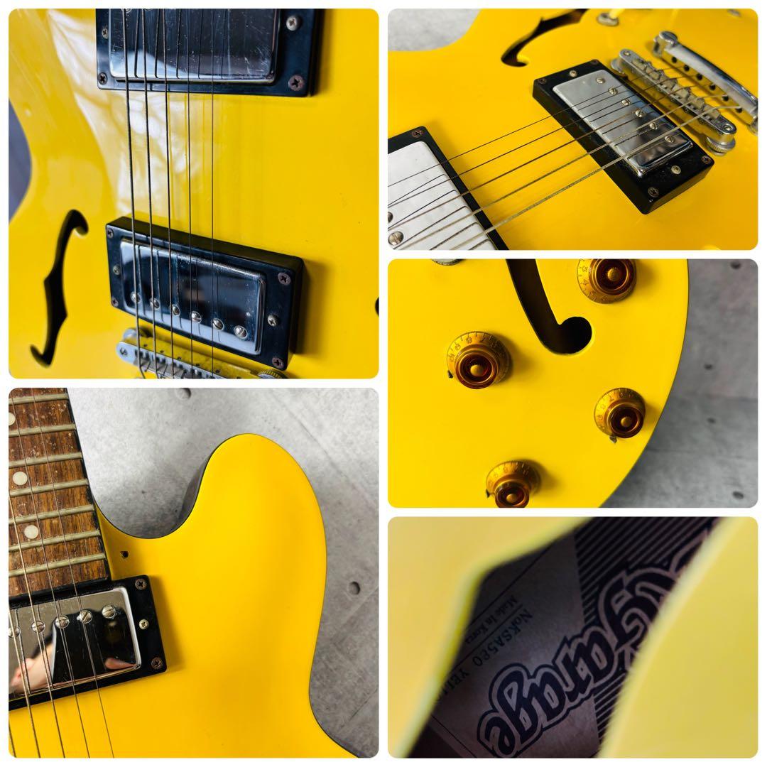 K-garage KSA580 セミアコ ギター イエロー 弦楽器 初心者 入門