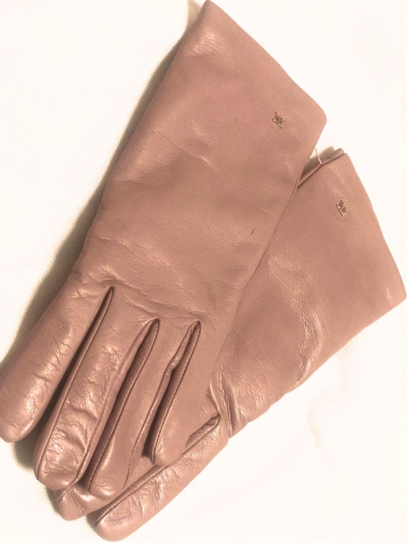 DOUBLE RL ブラウン レザー手袋 Sサイズ 収納ケース付き