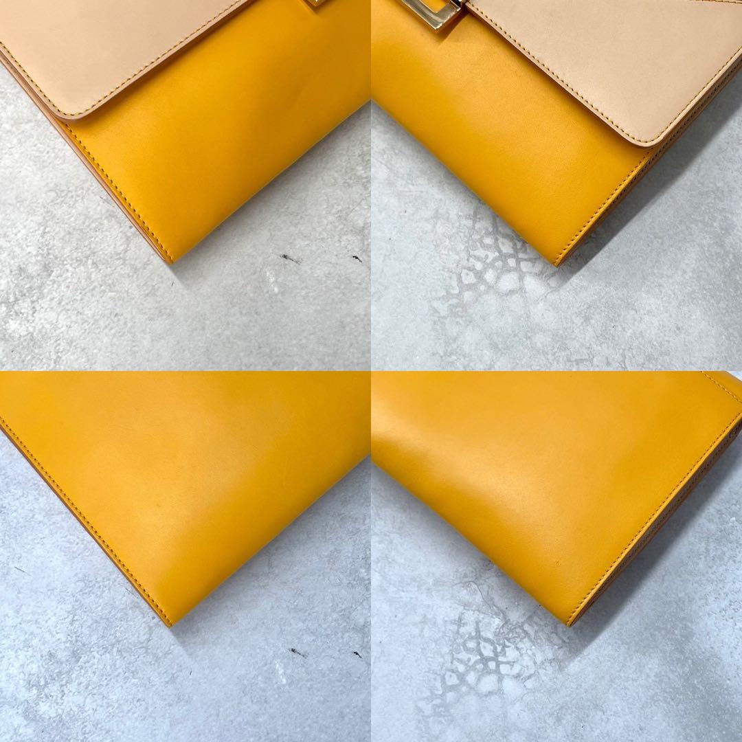 美品◯トッズ　ショルダーバッグ　2way バイカラー　ゴールド金具　レター型