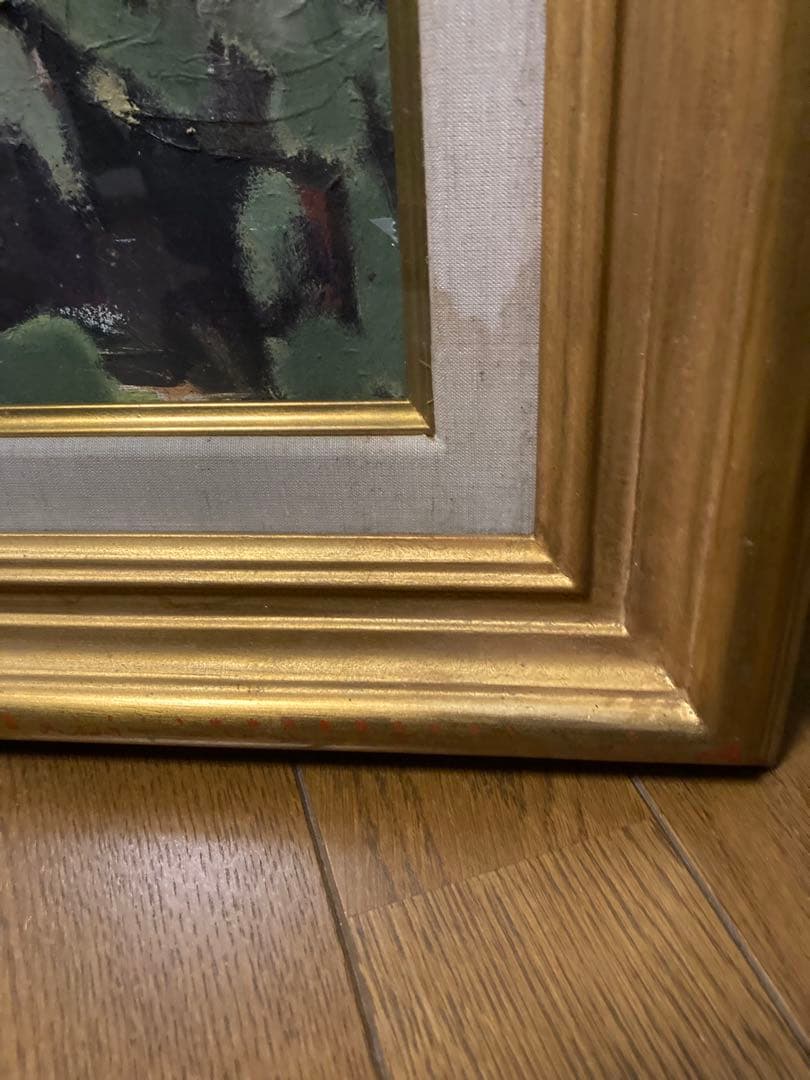 油彩画　肉筆　Gerard Cabus 作 VILLE(街) Ｐ１０号　サイン有