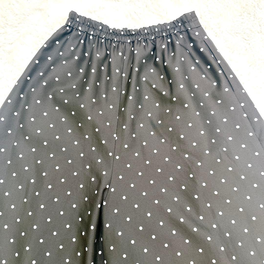 BEARDSLEY ドット柄 ロングスカート　キュロット　ブラック