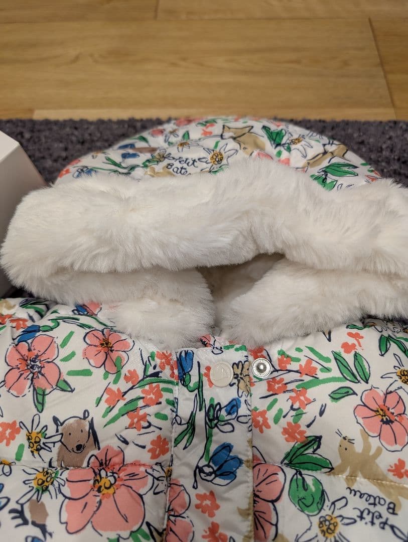 プチバトー　ダウン　18m/81cm　動物柄