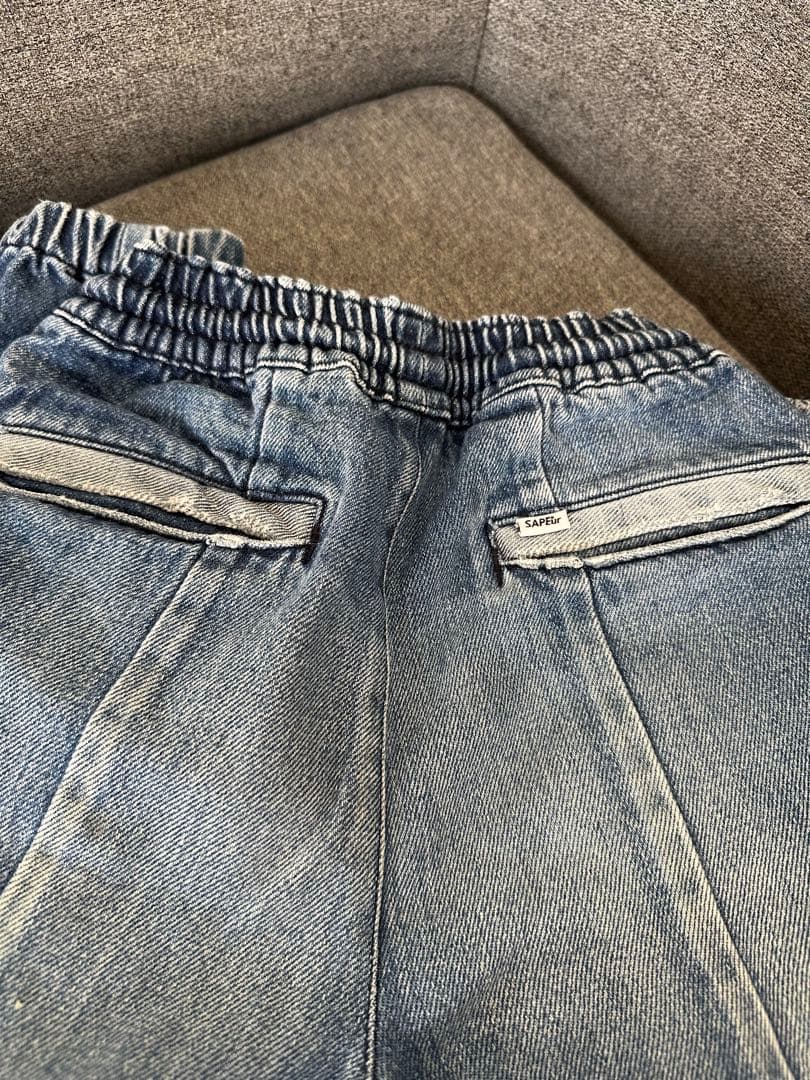 キッズ用】SAPEur サプール ヴィンテージデニムトラックパンツ