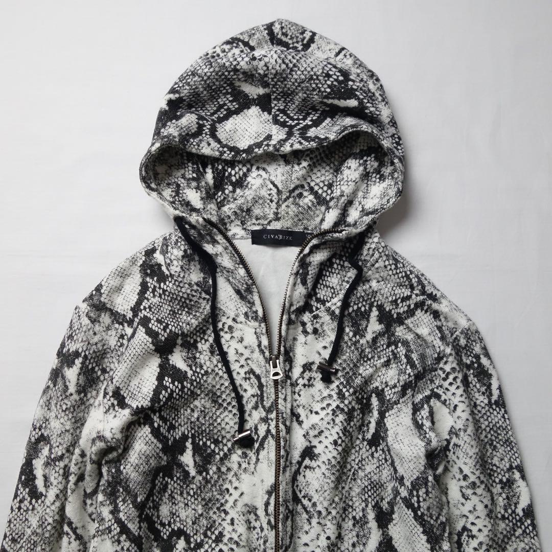 トップス 00s CIVARIZE Python Zip-up Hoodie vkei