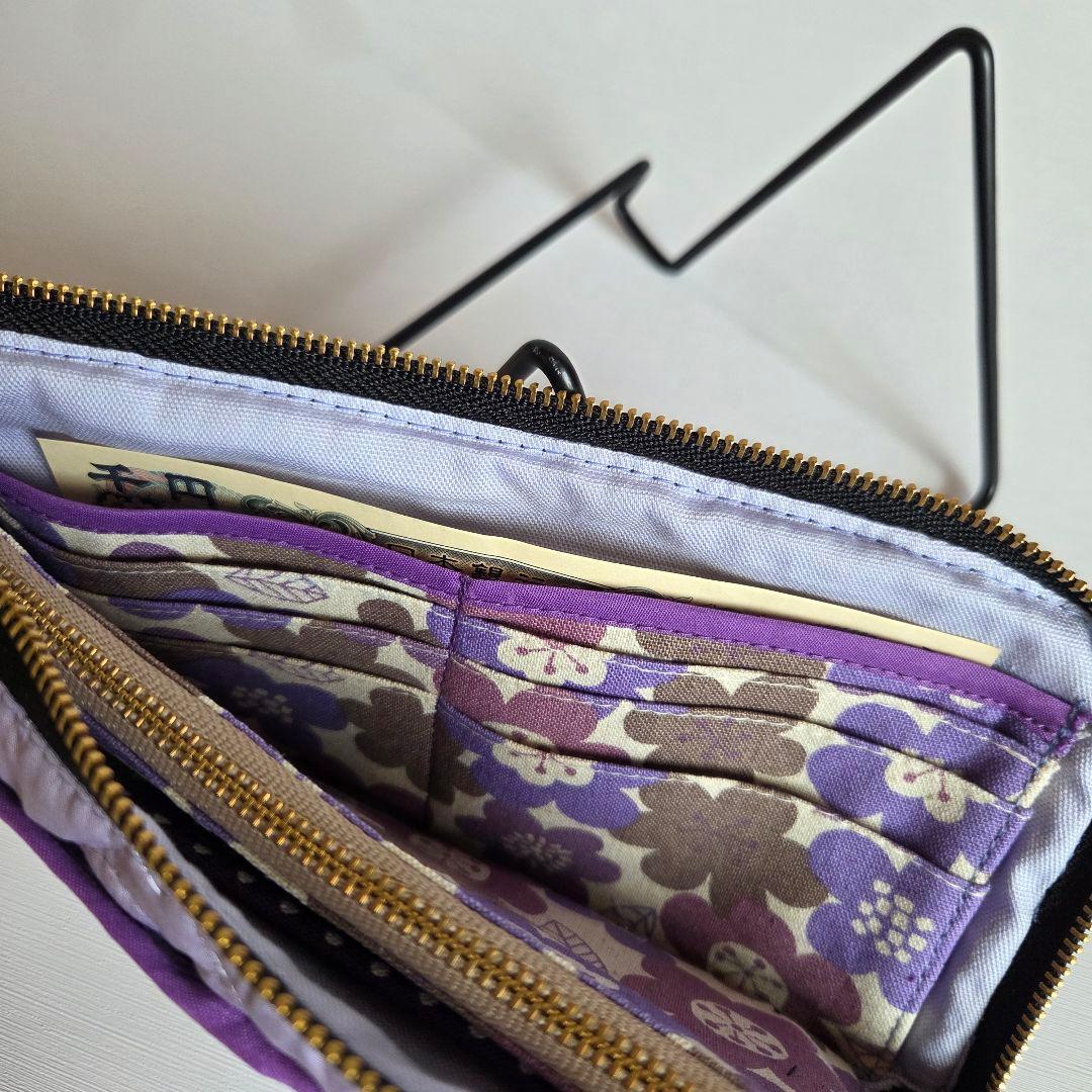 JUNE様　かさばらない長財布　L字ファスナー長財布　ハンドメイド