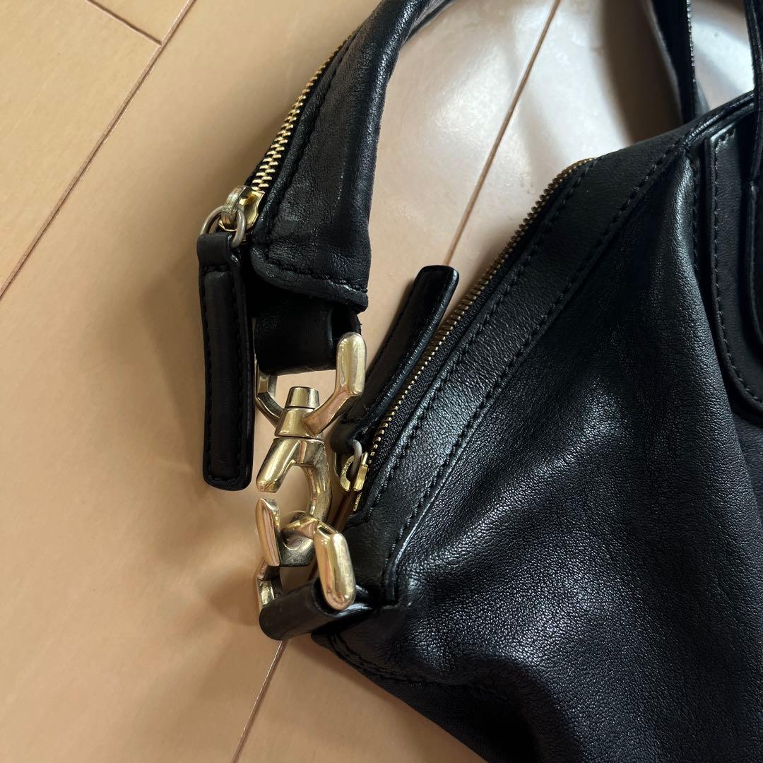 【goki】ブラックレザー 2wayショルダーバッグ