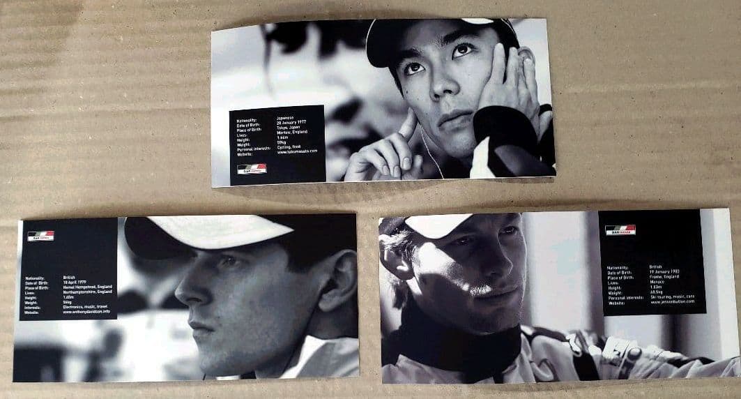 ミニチャンプス　Ｂ．Ａ．Ｒ　ＨＯＮＤＡ　３台　佐藤琢磨　カード　３枚