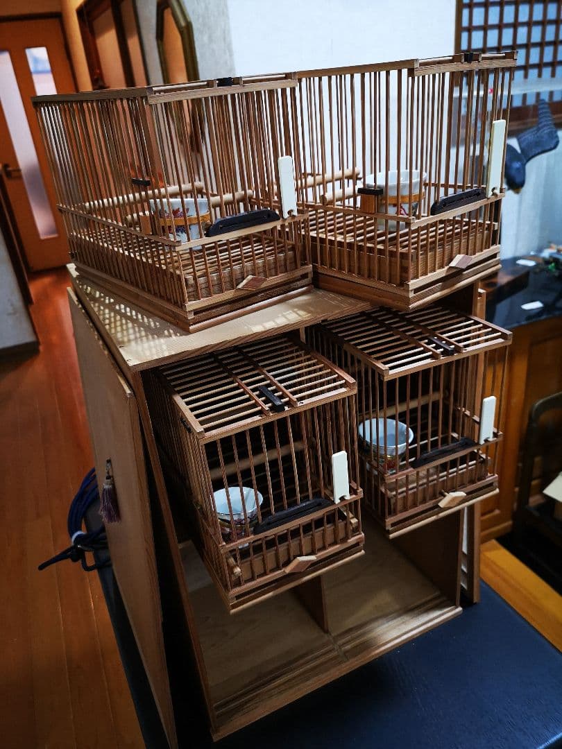 【3日間限定値下げ中】　メジロ籠/ホオジロ籠&寝かせ籠《高級品/職人籠》