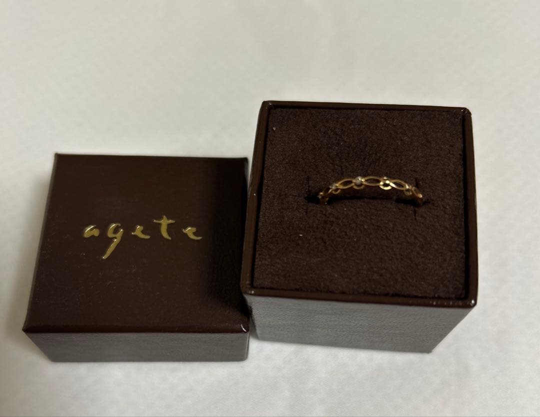 agete K10 デザインリング　イエローゴールド　11号