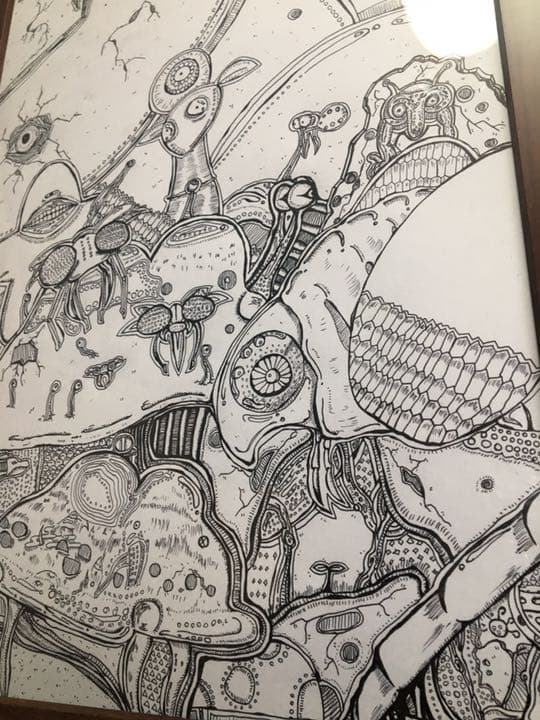 ボールペン画『蟲』【価格応談】