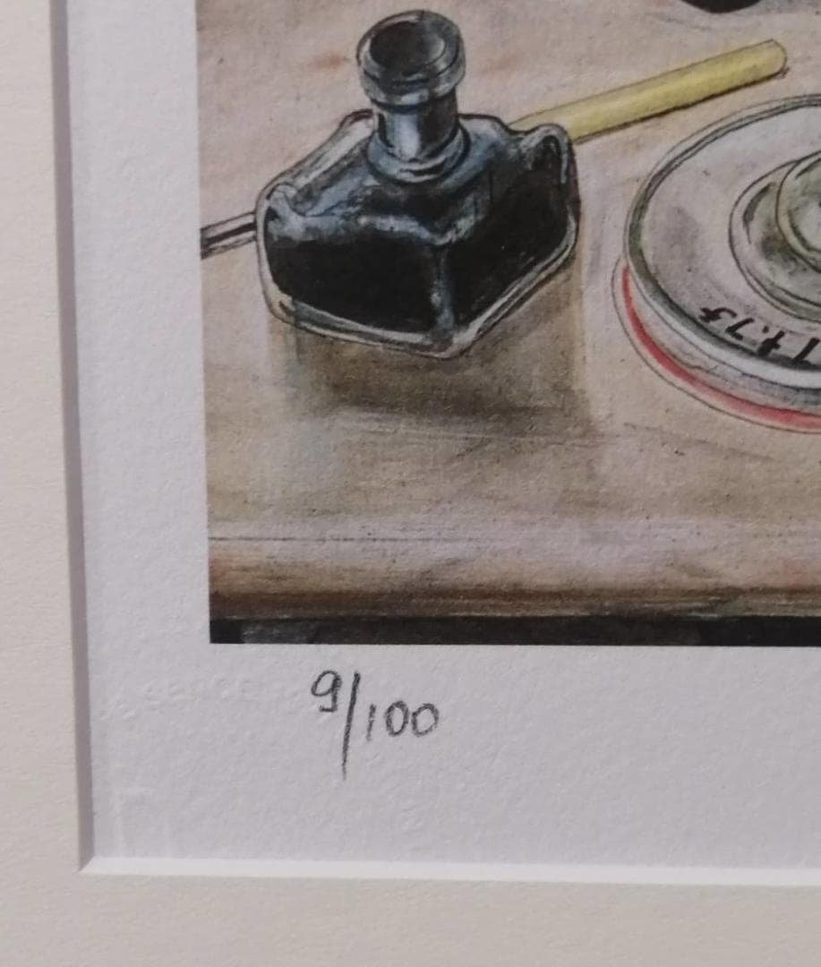 藤田嗣治 エスタンプリトグラフ「カフェ」 100部限定