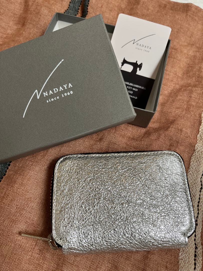 NADAYA mu コンパクト 財布 シルバー 天然革 未使用品 - メルカリ