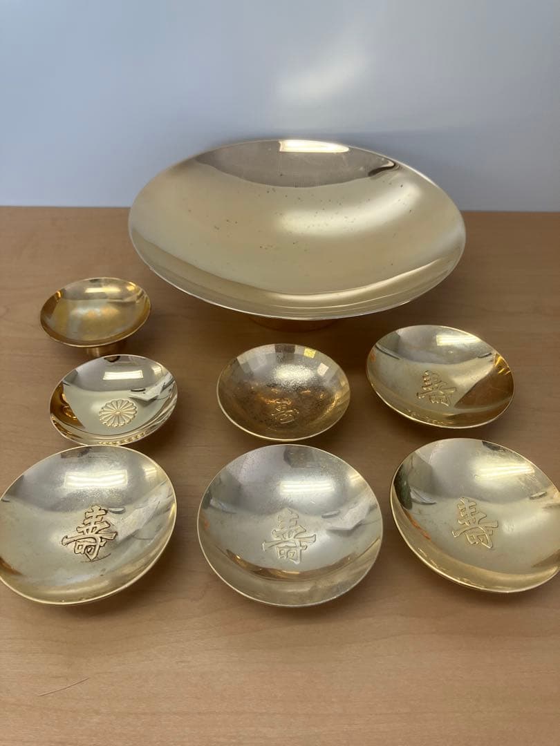 【純金24K】金杯 8個セット 総量910g 金量 約9.1g 純金24K】金杯 8個セット 総量910g 金量 約9.1g 純金24K】金杯