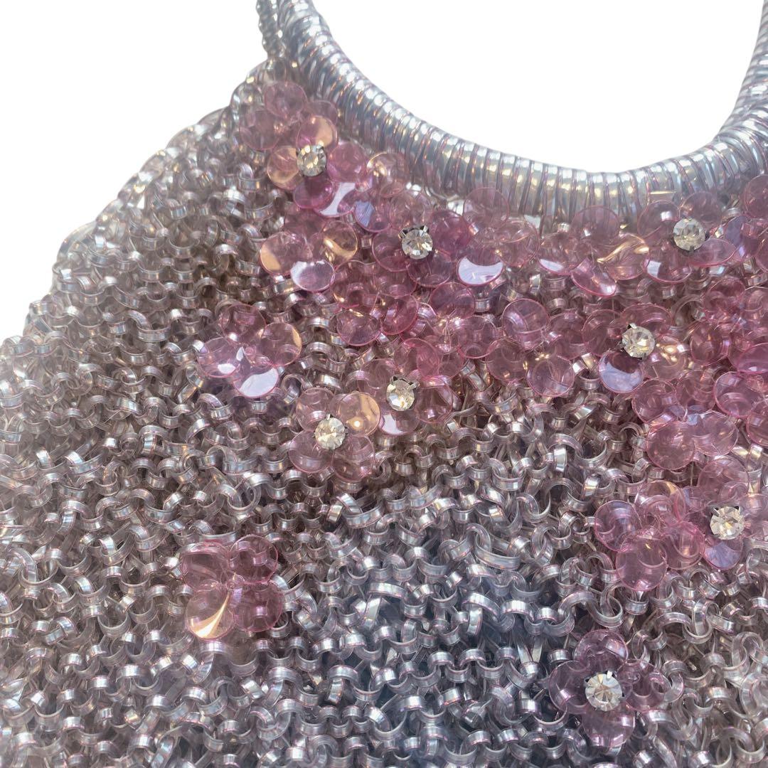 ［極美品］ANTEPRIMA アンテプリマ ワイヤーバッグ　ピンク　フラワー