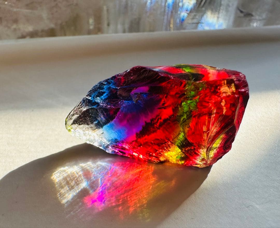 レインボーアンダラクリスタル ジャワ島 マルチカラー ヒーリング 瞑想