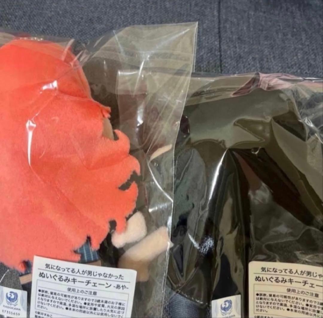 気になってる人が男じゃなかった ぬいぐるみキーチェーン チャームつき