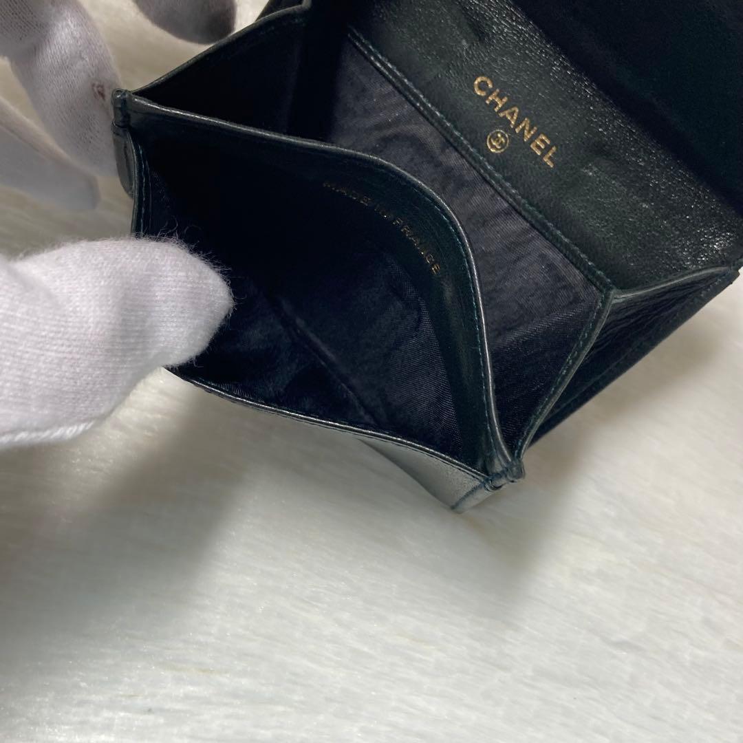 早い者勝ち希少　CHANEL シャネル　黒系　小銭入れ　ケース　ギャラ　箱