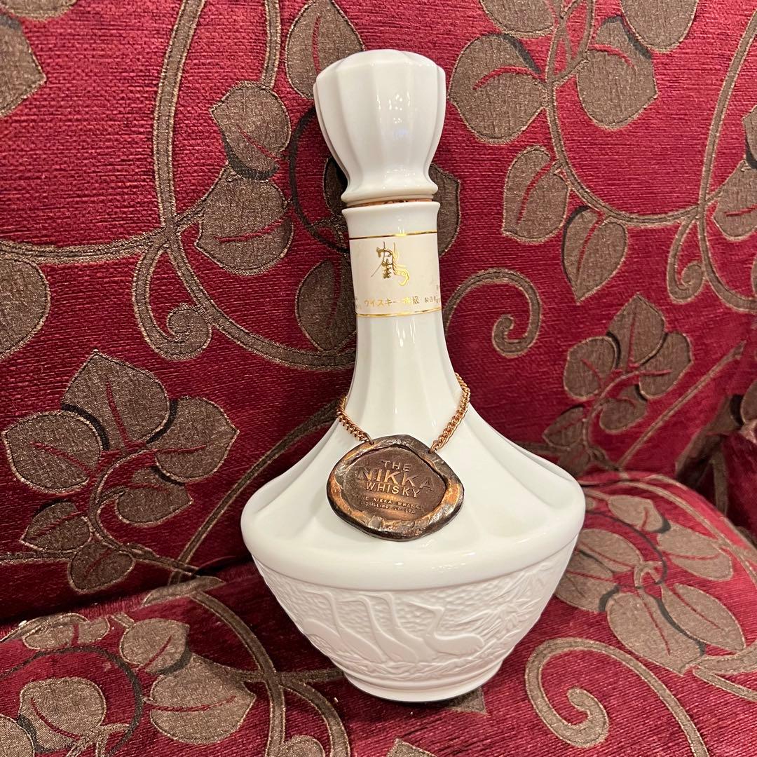空瓶アンティークニッカ 鶴 ウイスキー特級陶器ボトル NORITAKE ボトル