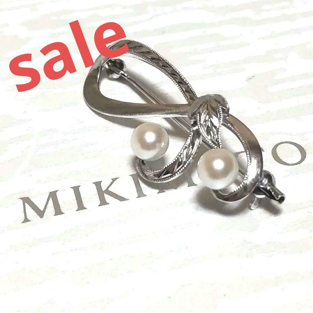 美品♡MIKIMOTO♡ミキモト♡ベビーパール♡ブローチ♡シルバー 最 安値 でファッション - 美品♡MIKIMOTO♡ミキモト♡ベビーパール