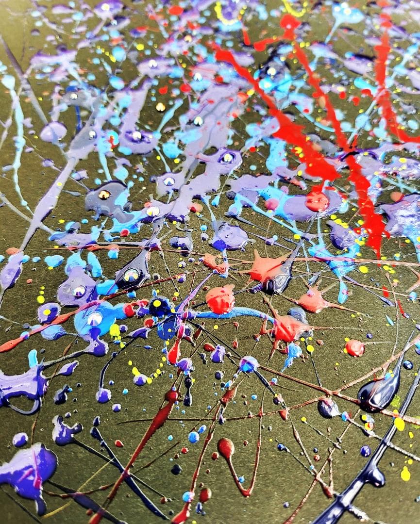 美しき破裂 / 抽象画 53×44㎝ 額縁セット 原画1点のみ モダンアート