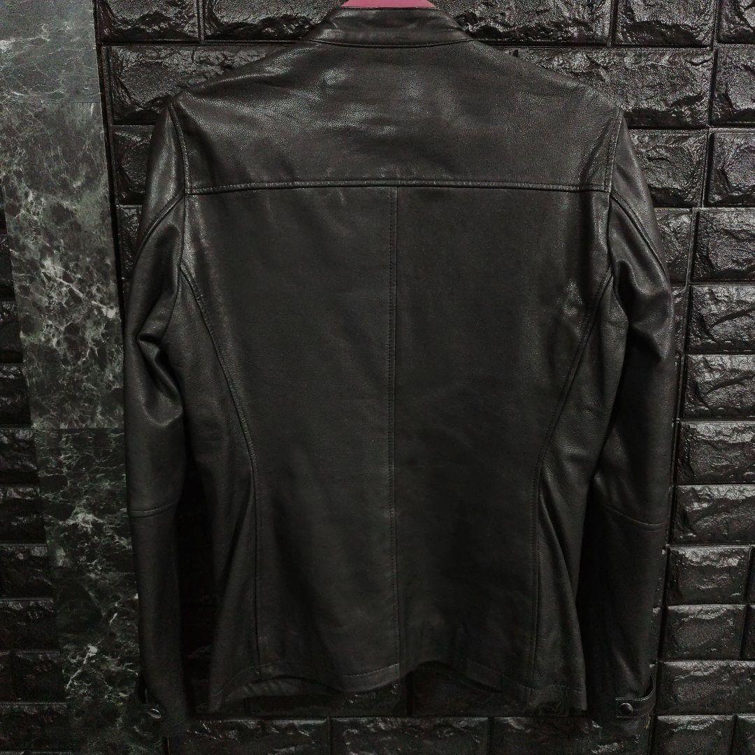 超美品 R.NEWBOLD 黒ゴートレザー（山羊革）シングルライダースジャケット