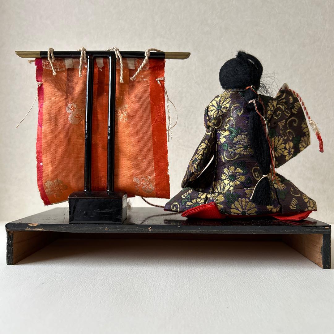 雛人形　狆引き官女　犬引き官女　狆を連れた官女　明治　大正　市松人形