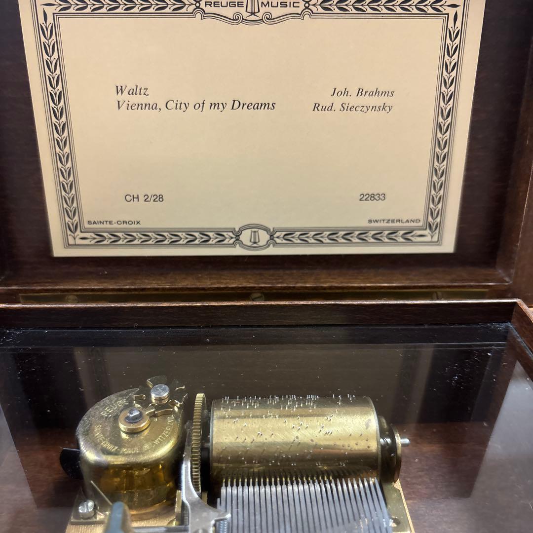 アンティーク　スイス製　REUGE リュージュ　オルゴール　2曲