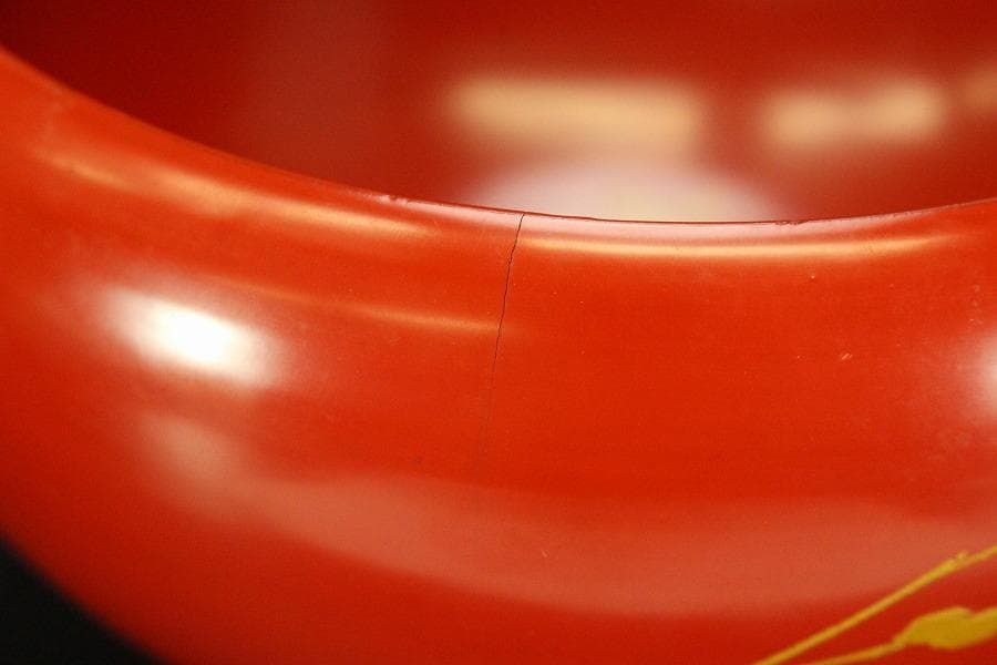 茶道具 托鉢 朱塗 菓子器 竹内栖鳳画 共箱(A872)