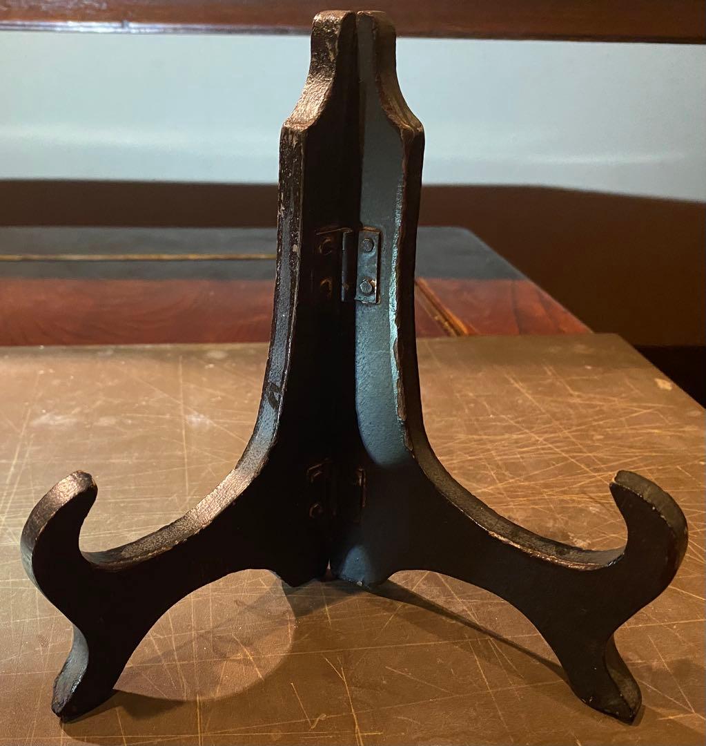 福建省徳化窯 染付絵皿 鑑賞台付 沈船品 ヴィンテージ レア ・