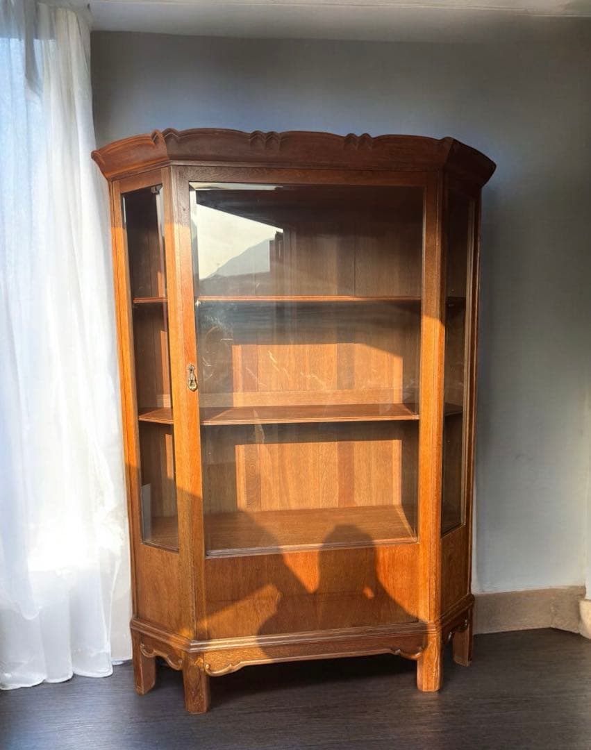 アンティーク家具 本棚 キュリオケース キャビネット 店舗什器 たー