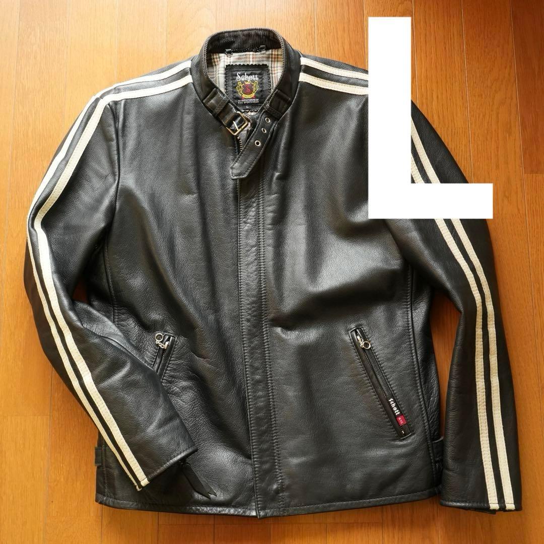 ⑥schott クラシックレーサー【M】革ジャンninjaハーレーgpzショベル