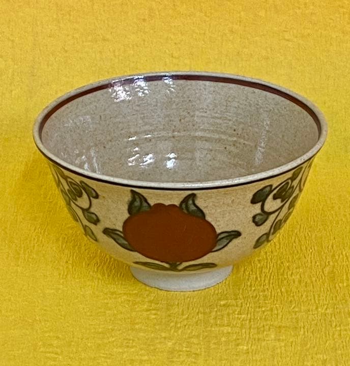 茶道具 山形の『上の畑焼』 伊藤瓢堂：作 三多紋数茶碗