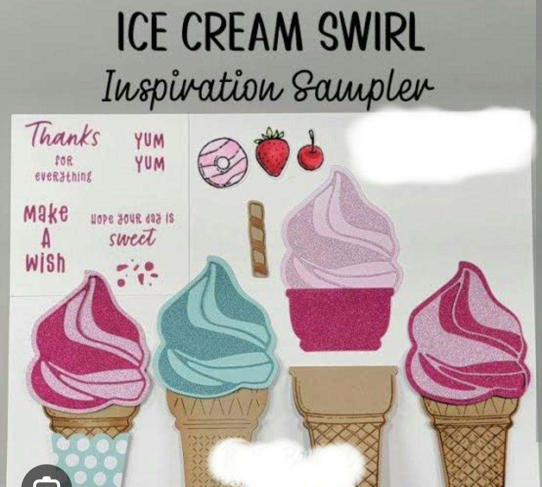 未使用 新作大きめソフトクリームスタンプ＆ダイ スタンピ