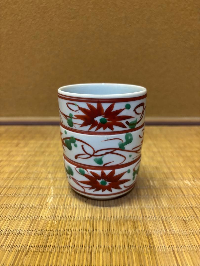 人間国宝 加藤卓男 赤絵 湯呑 - メルカリ