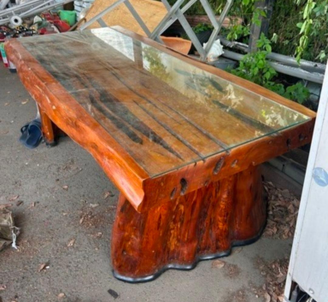 MMM／脚のみ【極厚／希少】屋久杉の一枚板テーブル