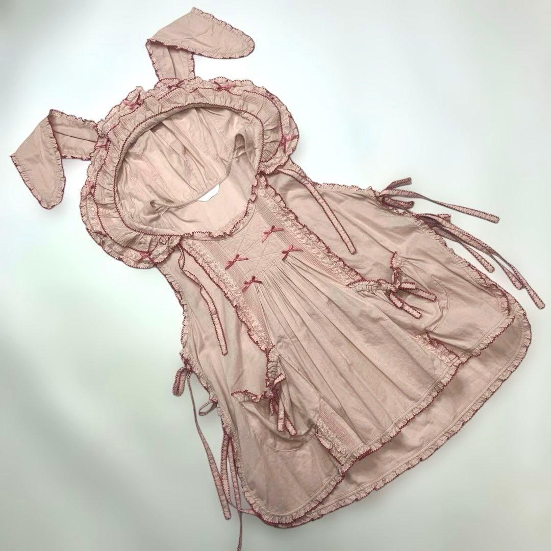 【美品】ピンクハウス ピンク うさ耳付き タブリエ/2025年 名古屋高島屋限定 美品】ピンクハウス ピンク うさ耳付き タブリエ/2025年 名古屋高島屋