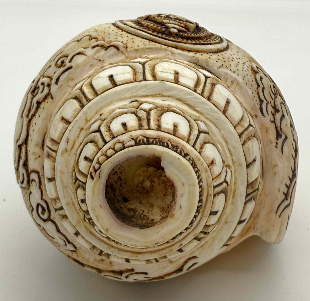 ◇チベット密教法具 法螺貝（シャンカ）弁財天（サラスヴァティー）1