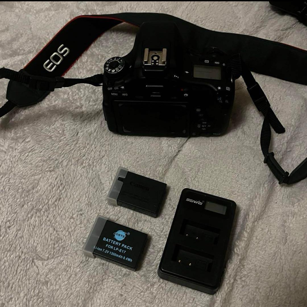 動作確認済み】EOS 8000D / Canonバッテリー・ストラップ付き