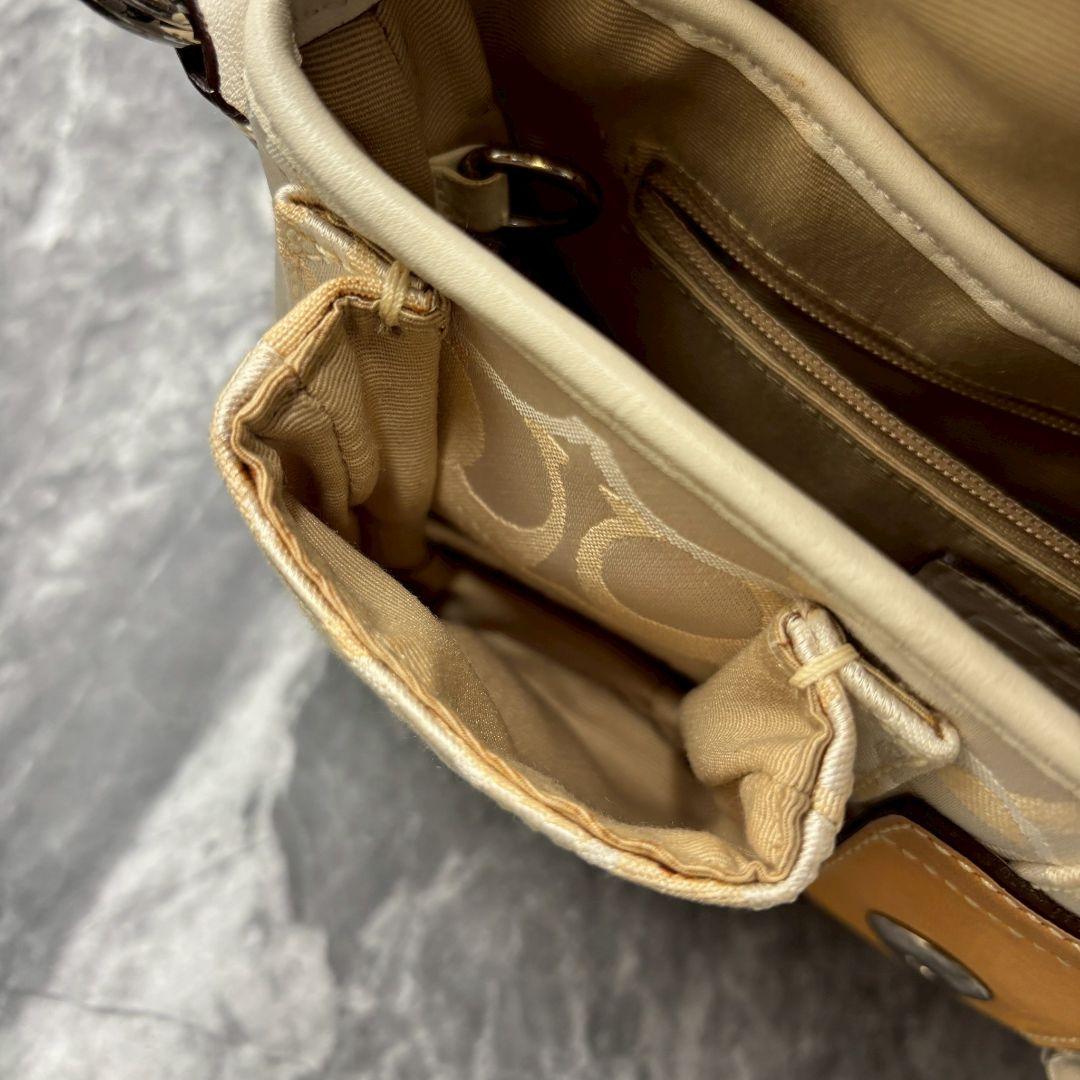 【希少品/美品】コーチ ソーホー イエロー ショルダーバッグ シグネチャー