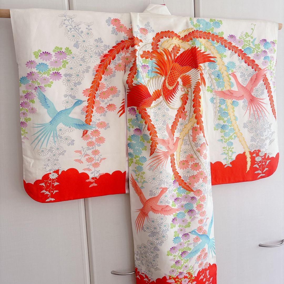 七五三　3歳　アンティーク　着物　被布　セット　草履　長襦袢　女の子　子供着物