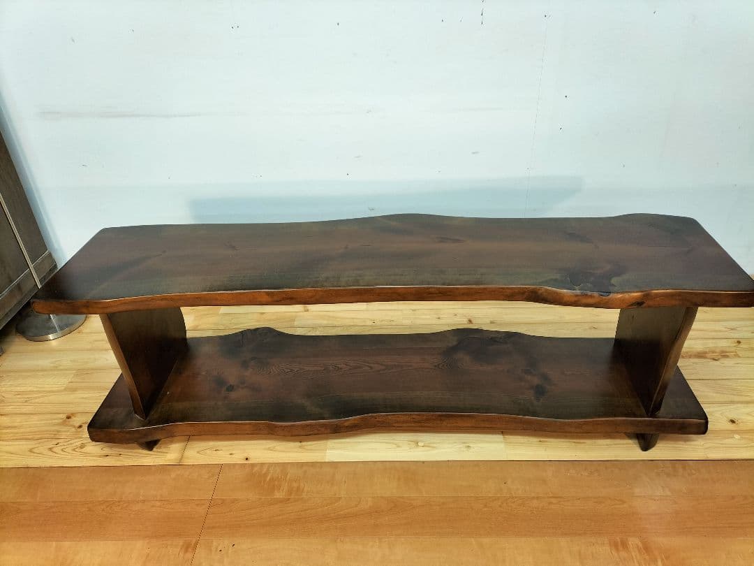 松の木 耳付き一枚板 テーブル テレビ台 一枚板テレビ台/ローカウンター