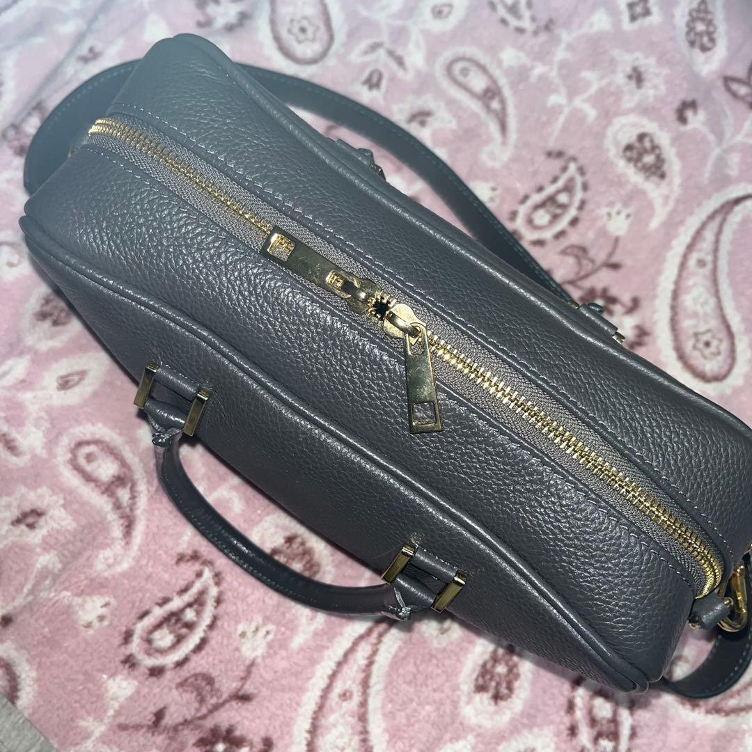 IENA Manuel MILANOマニュエルミラノ　レザーバッグ グレー系