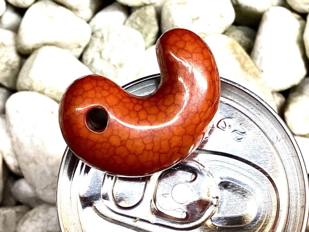 レア‼️30年前の台湾*上肯製【龍紋天珠勾玉】 本物