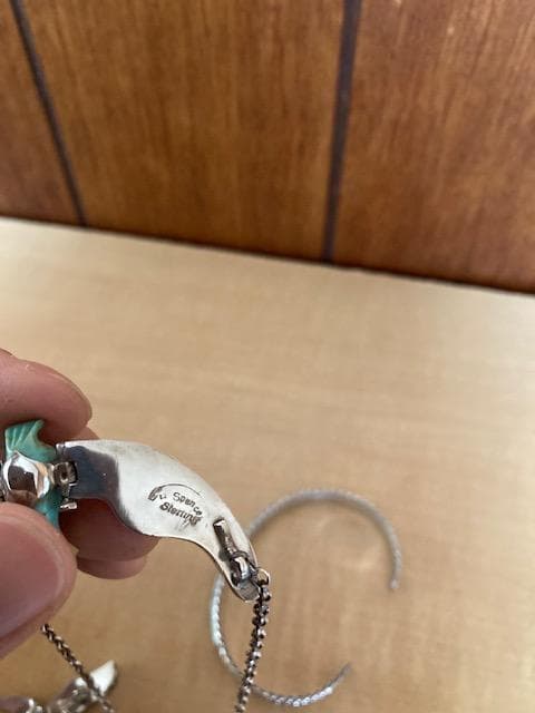 インディアンジュエリー シルバー リング バングル ネックレス インレイ