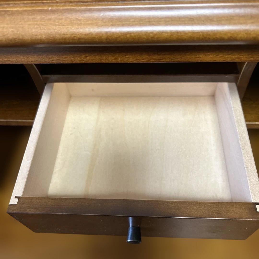 カリモク 木製ブラウン文机