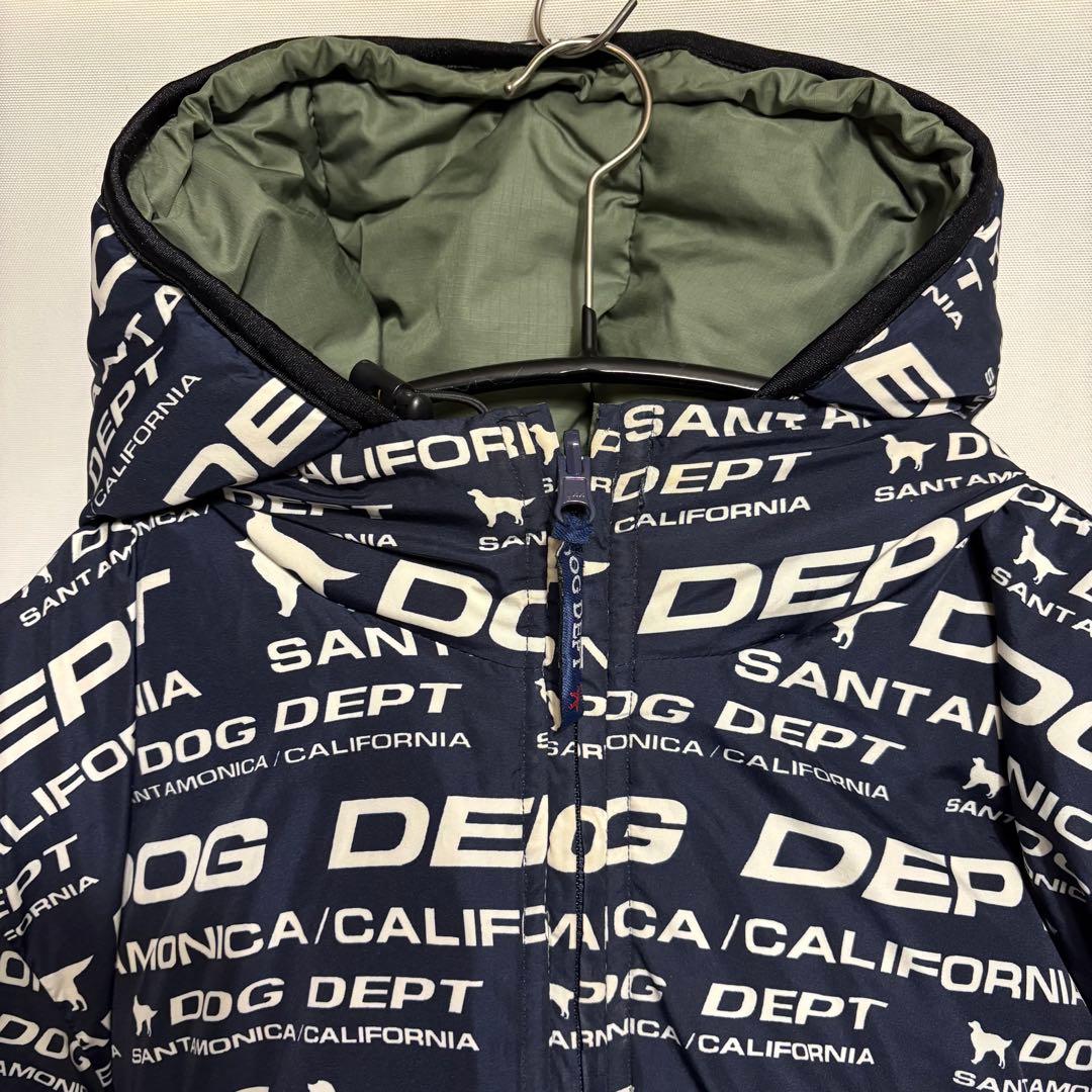 ドッグデプト DOG DEPT リバーシブル ダウンジャケット ロゴ 総柄