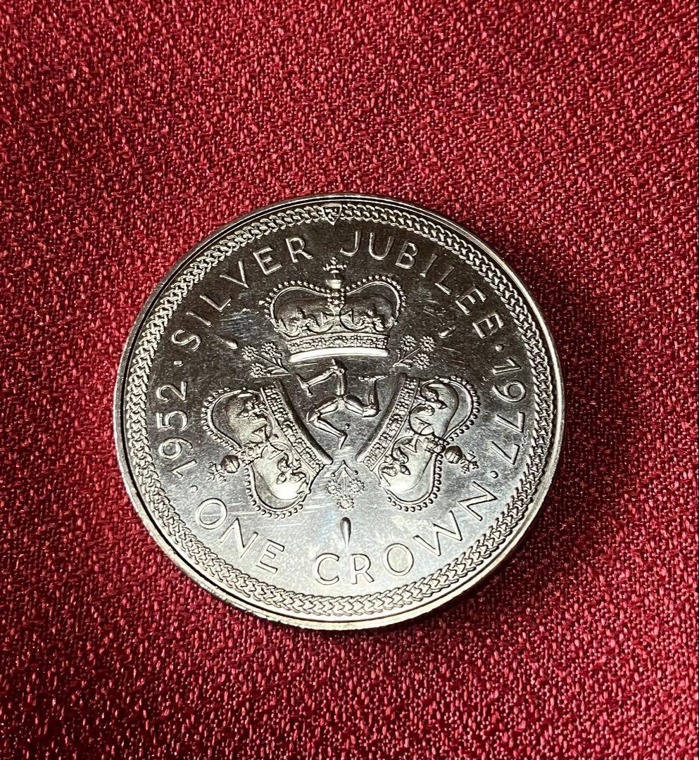 エリザベス2世 シルバージュビリー ONEクラウン1977年25周年記念メダル