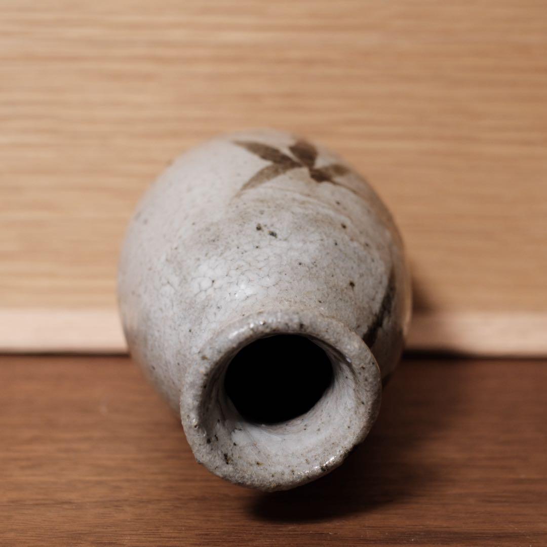 逸品】西岡小十 『絵唐津徳利 』 共箱 抜群の上り