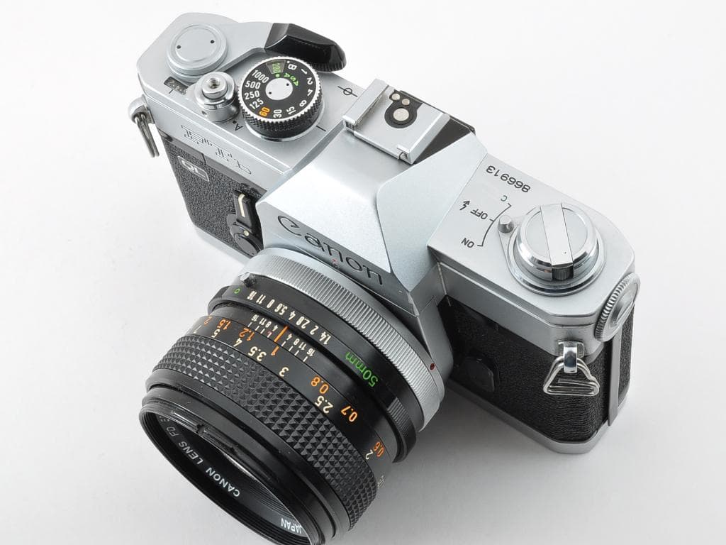 キヤノン FTb QL シルバー 後期 FD 50mm f1.4 SSC 動確認